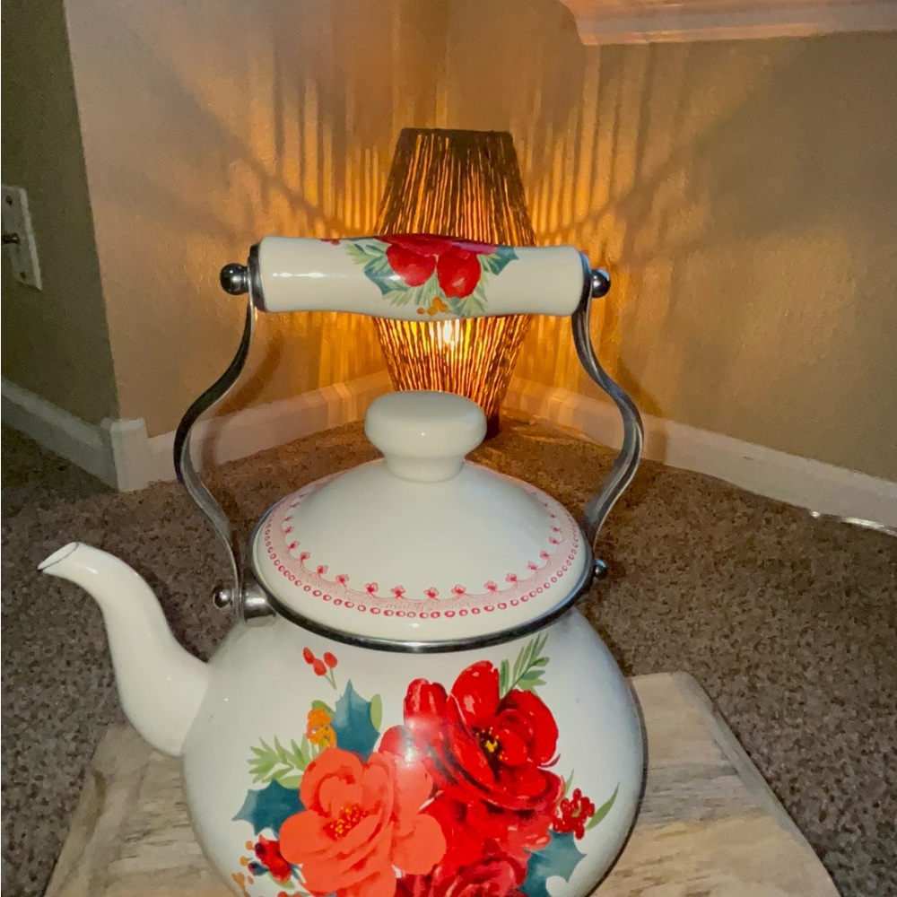 Floral Enamel The Pioneer Woman Teapot with Lid - Picture 3 of 4